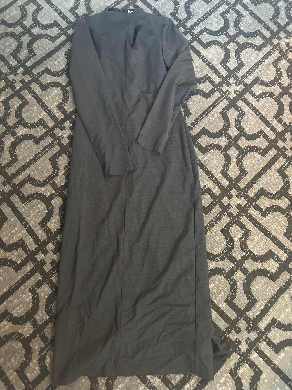 Zara Black Long Sleeve Maxi Dress